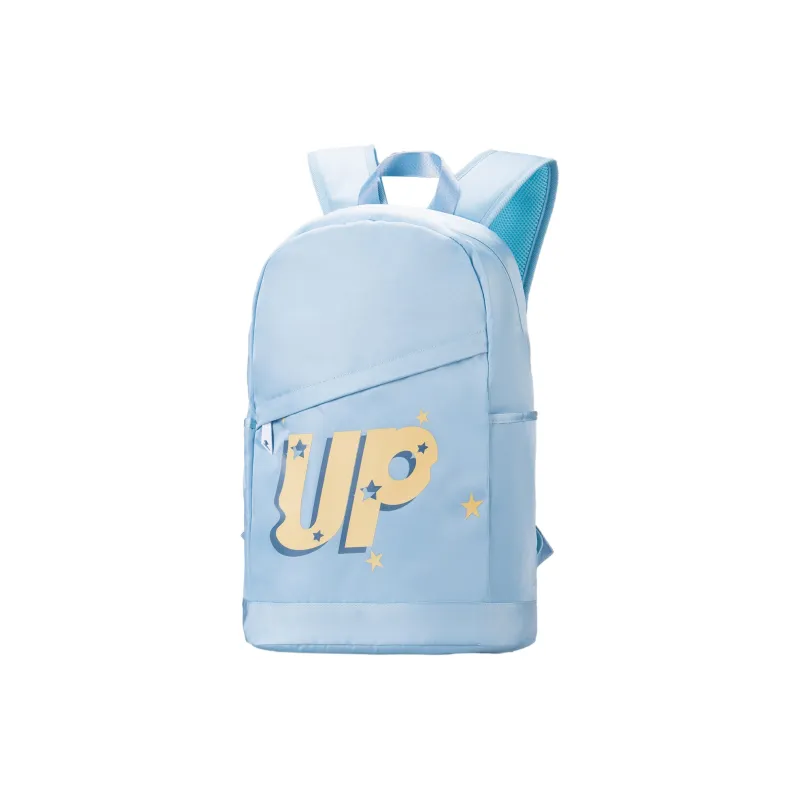 TURN UP Polyester Student Backpack Large Size Unisex Light Blue-1