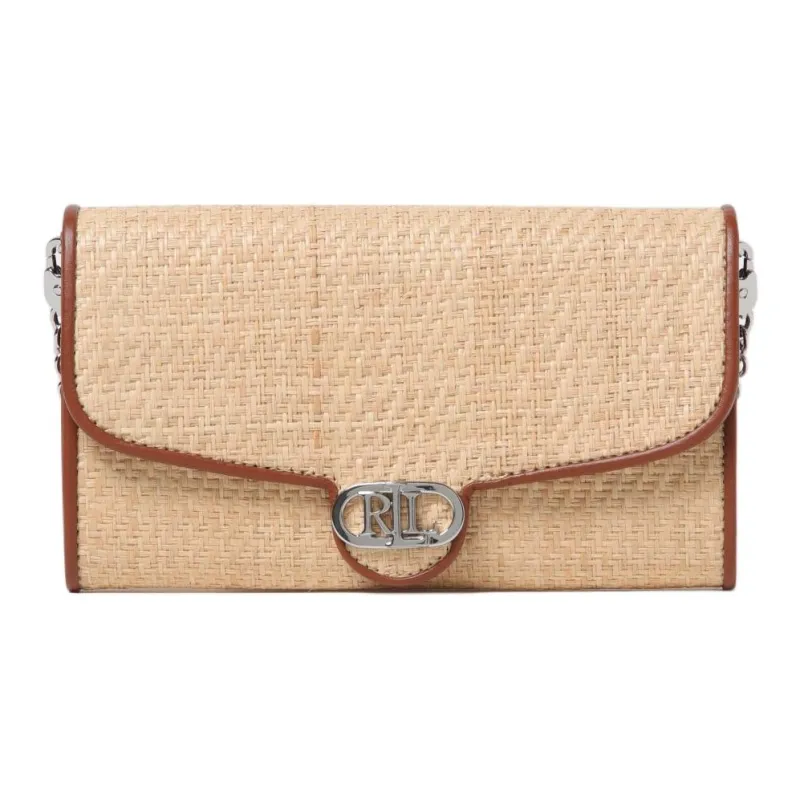 LAUREN RALPH LAUREN Raffia Shoulder Bag Women's Beige-0