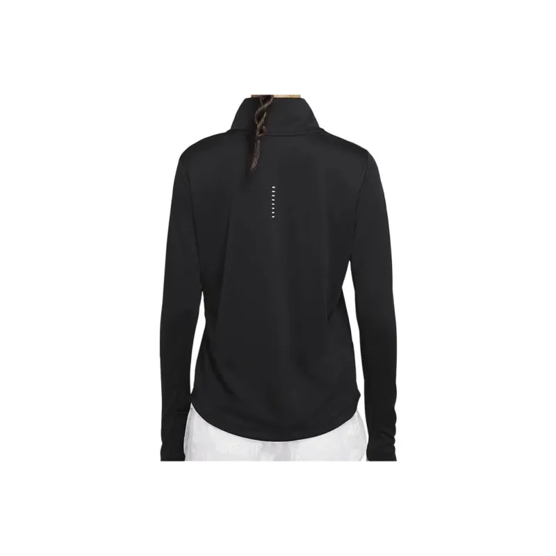 Nike Swoosh Run L/S T shirt Black/White-3