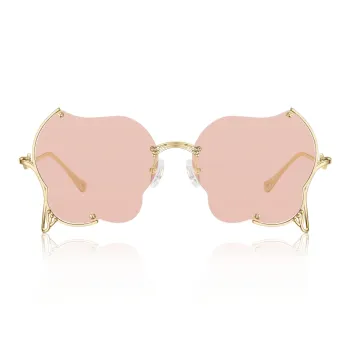 Lao Feng Xiang Β Titanium Irregular Shape Sunglasses Women's