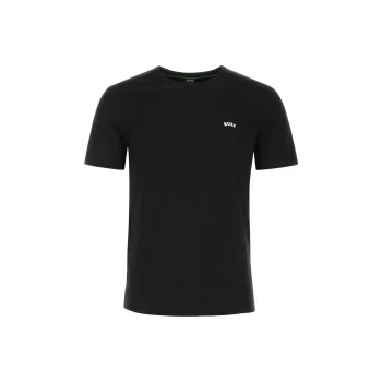 HUGO BOSS Curved Logo Crewneck T Shirt