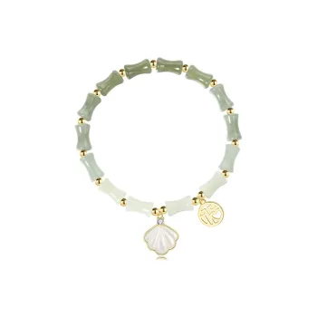 ORTAFFA Hetian Jade Bracelets Pale Greenish White Jade Women's