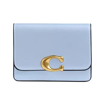 COACH Bandit Calfskin Card Holder Mini Women's Blue