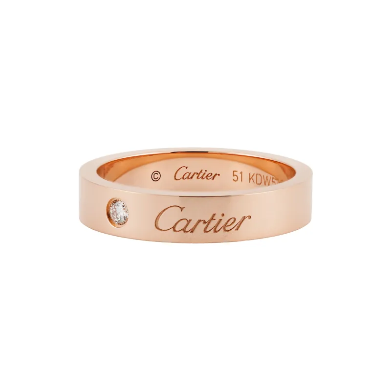 CARTIER C De Cartier Rings 18K Rose Gold Rings Unisex Rose Gold-2