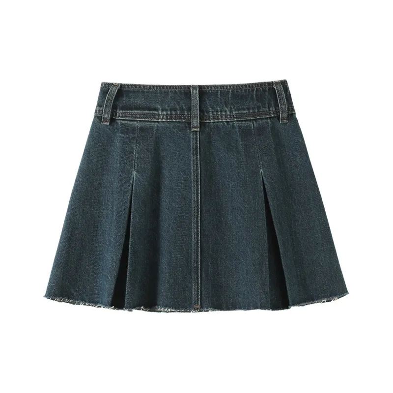 Miss Chipmunk Denim Short Skirts Women's Denim Blue-1