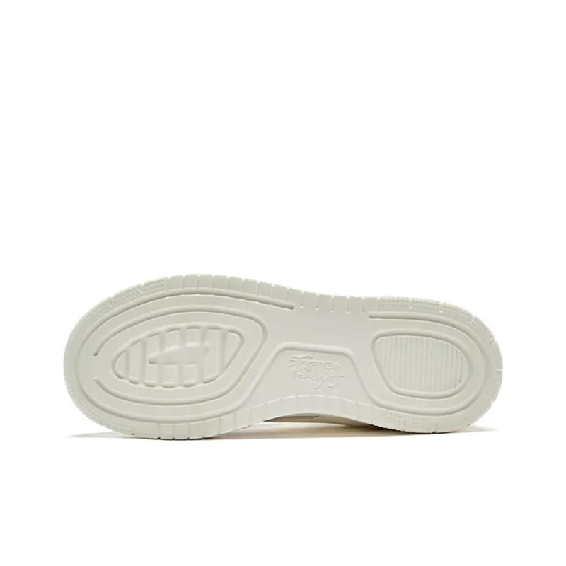 QIAODAN Get Rich Every Day Lightweight Anti Slip And Wear Resistant Low Top Skateboard Shoes Men's White Gray-5