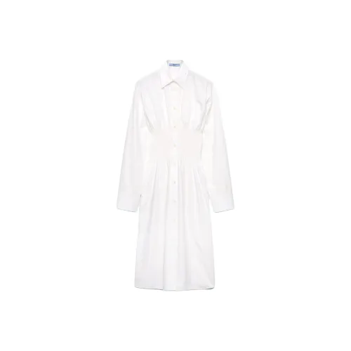 PRADA Long Sleeved Dress Women's White
