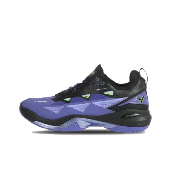 VICTOR Cushioning Rebound Low Top Badminton Shoes Unisex Black Purple