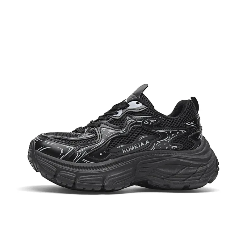 KOMETA.A Anti Slip And Wear Resistant Height Increasing Low Top Chunky Sneakers Unisex-9