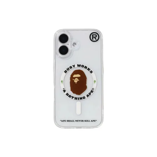 A BATHING APE TPU Material BAPE Transparent Phone Cases Compatible With IPhone 16 Trendy And Cool