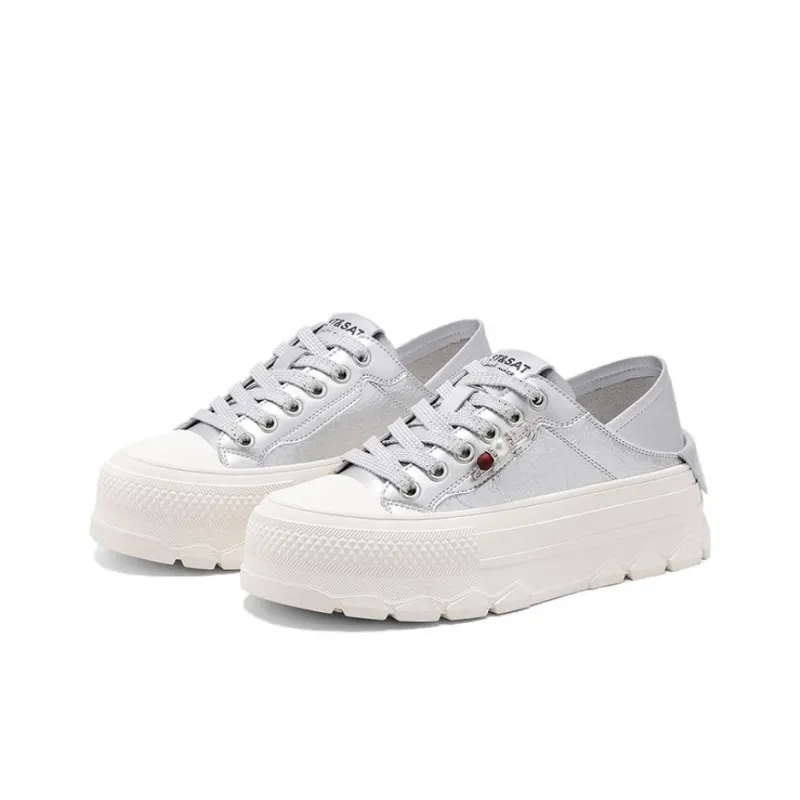 ST&SAT Cushioned Wear Resistant Breathable Low Top Skateboard Shoes Women's-2