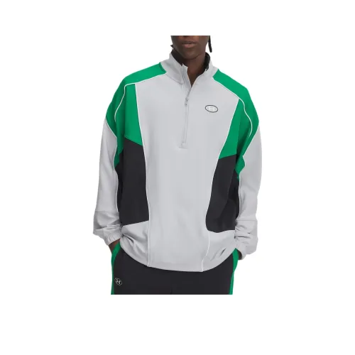 Under Armour Best Level Tricot Jacket Men's Modern Gray/Kelly Green Team 011