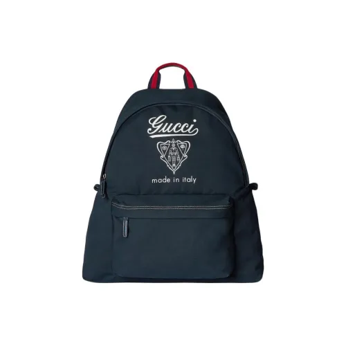 GUCCI Canvas Backpack Medium Size Men's Dark Blue