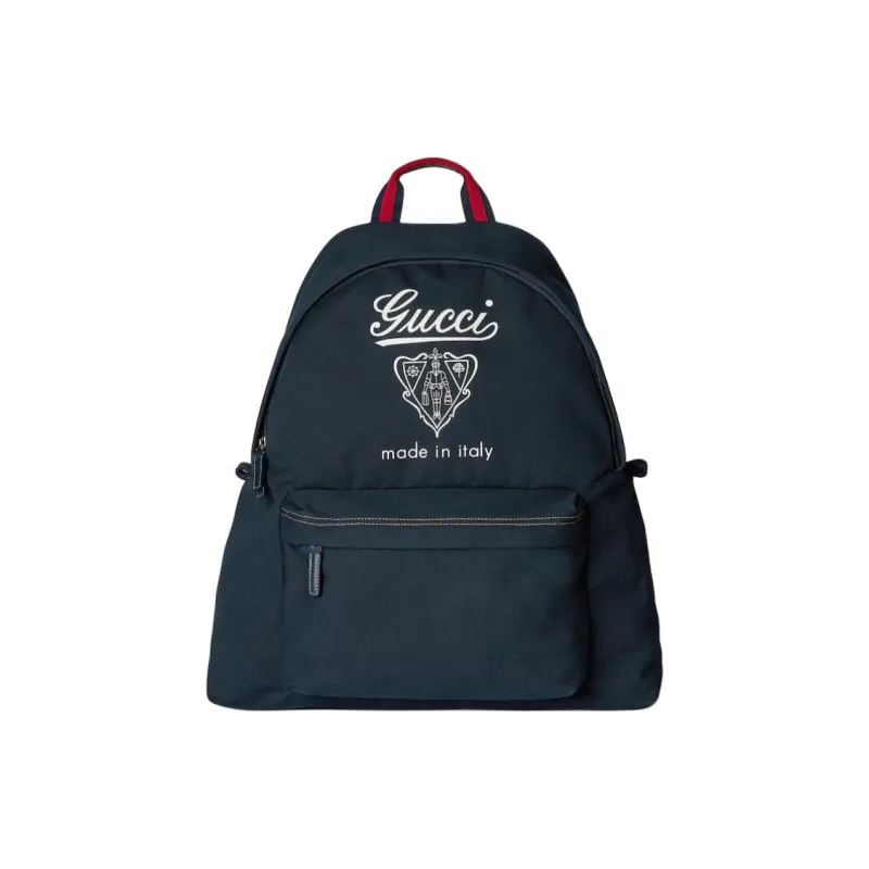 GUCCI Canvas Backpack Medium Size Men's Dark Blue-0