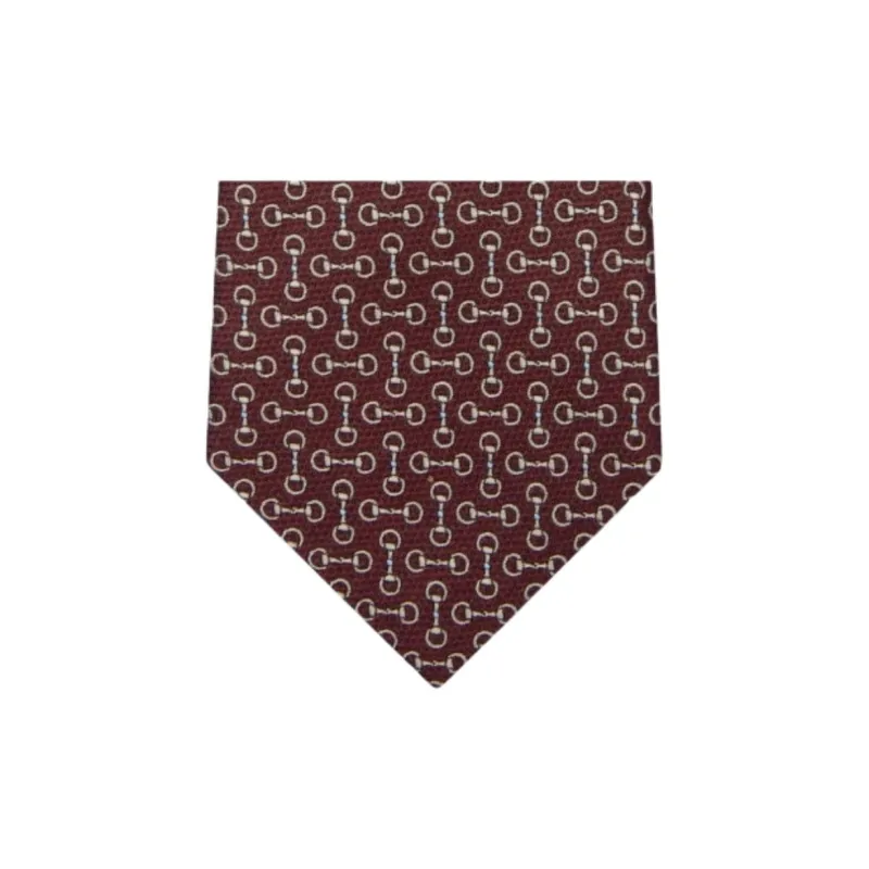 GUCCI Cupro, Mulberry Silk Ties Unisex Red-1