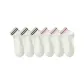 [6 Pack/100% cotton Smiley Face Stripes]3 Pack Black Double Stripe+3 Pack Pink Double Stripe