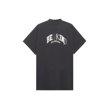 Balenciaga T Shirt Loose Fit Style Men's Black