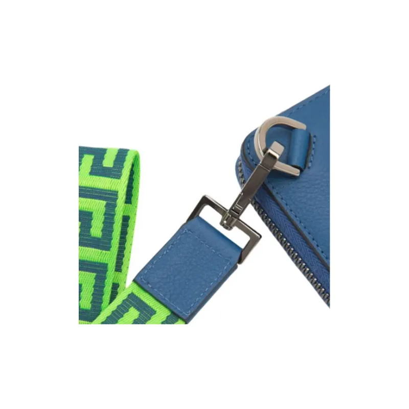 FANSIZHE Cow Leather Coin Purse Small Size Women's Blue-5