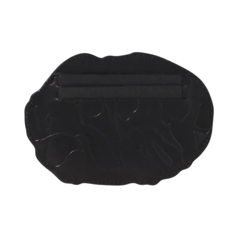 A BATHING APE Cow Leather Card Holder Unisex Black-2