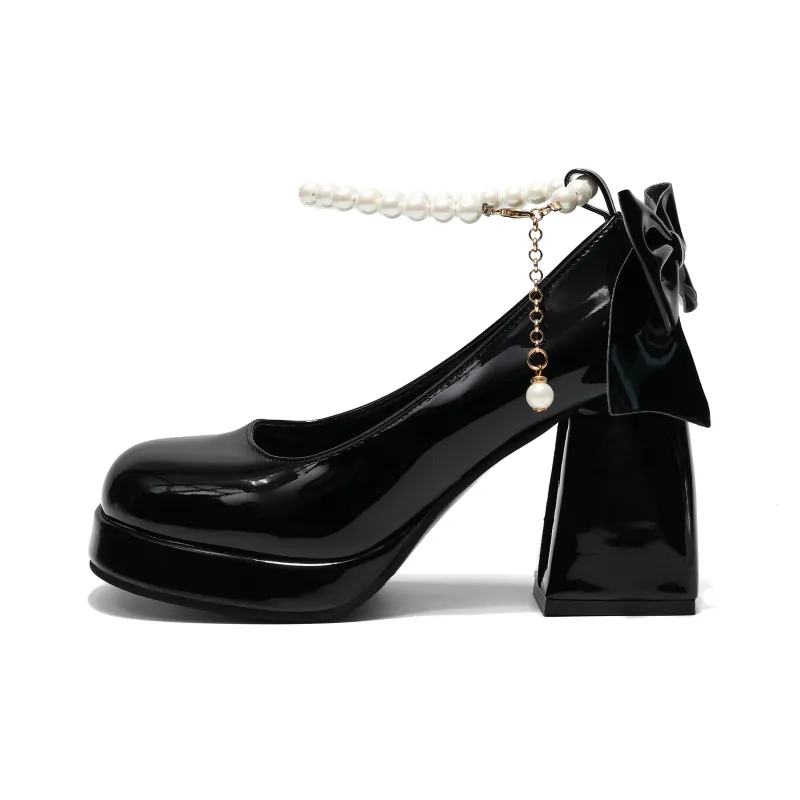Be Good Chunky Heel High Heels 9cm Women's Gift Box Set-0
