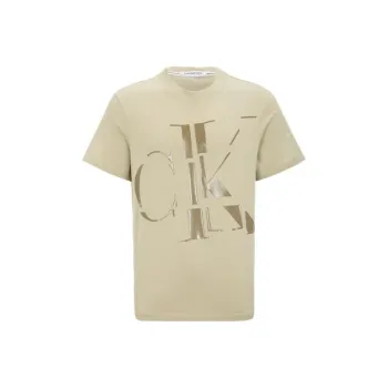 Calvin Klein T Shirts Men Light Khaki