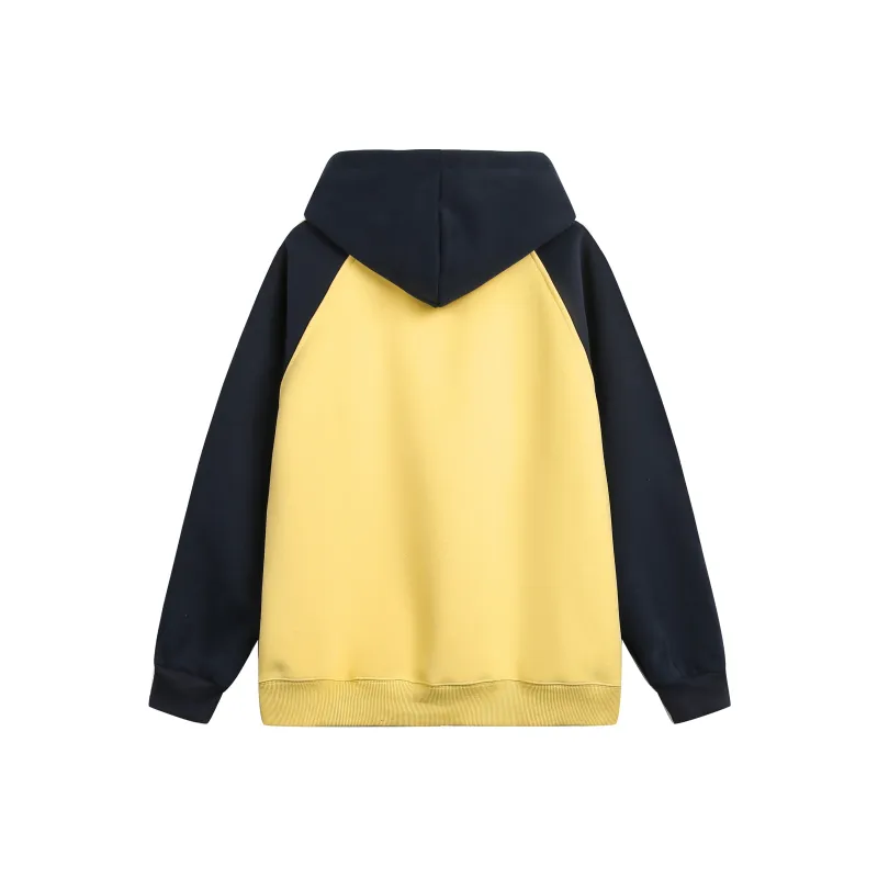 Warrior Sweatshirt Unisex Navy Blue & Yellow Color Block-1