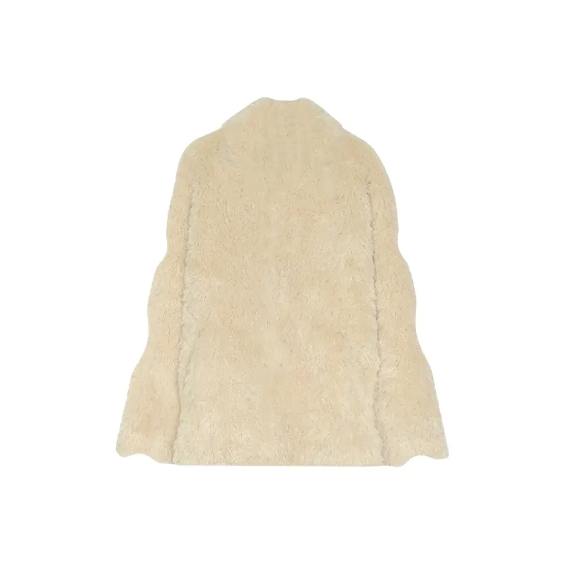 Yvetteclassic Velvet feel Coat Women's Ecru-1