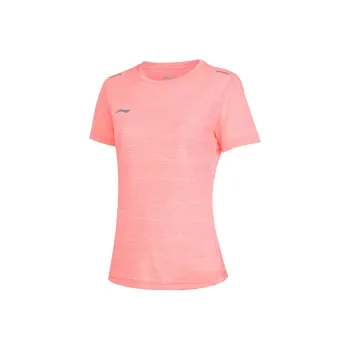 LiNing T Shirt Unisex Fluorescent Coral Pink