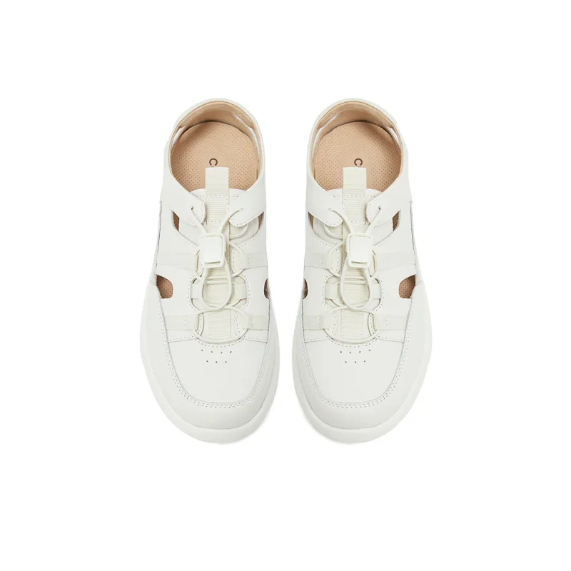 COMELY Casual Single Shoes Women's Cream White-3