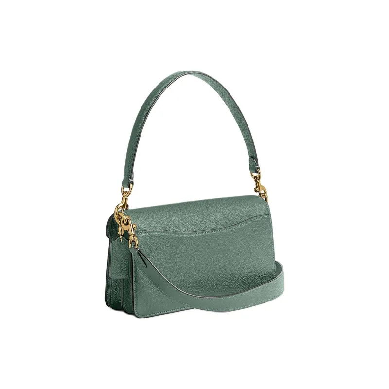 COACH Tabby Polished Pebbled Leather One Shoulder Handbag Medium Size Women's Sage Green-1