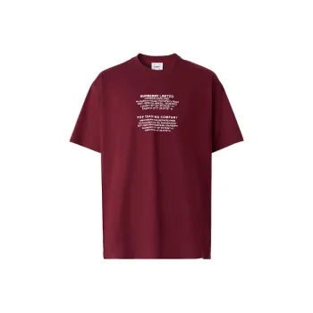 Burberry Coordinates Print Cotton T shirt