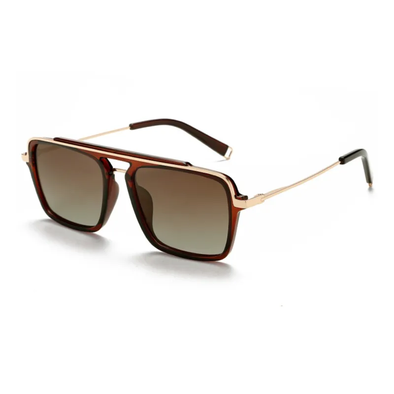 NOME TR/Memory Plastic Metal Square Sunglasses Unisex-2