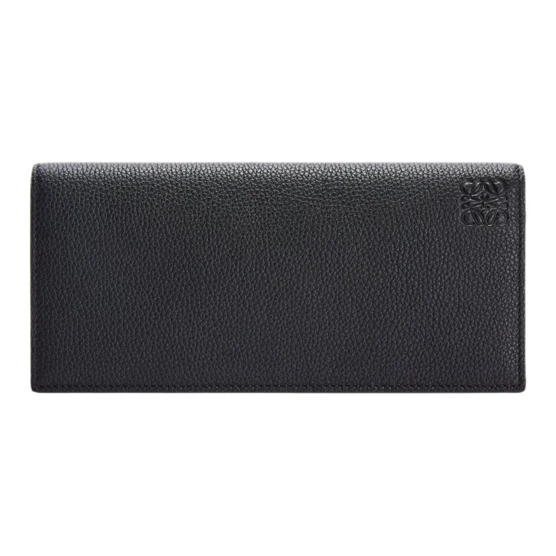 LOEWE Cow Leather Wallet Unisex Black-1