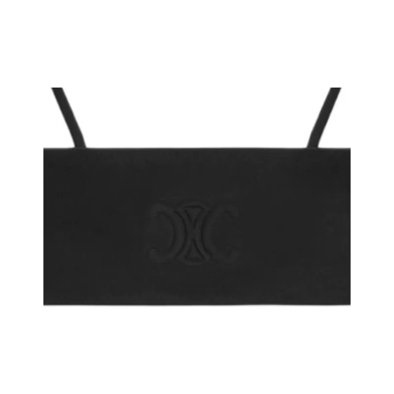CELINE Triomphe Matte Jersey Bandeau Top-3