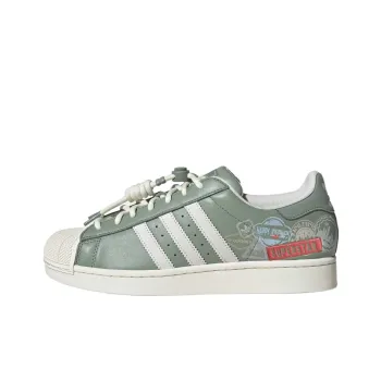 Adidas Originals Superstar 2 Lightweight Low Top Skateboard Shoes Unisex White Green