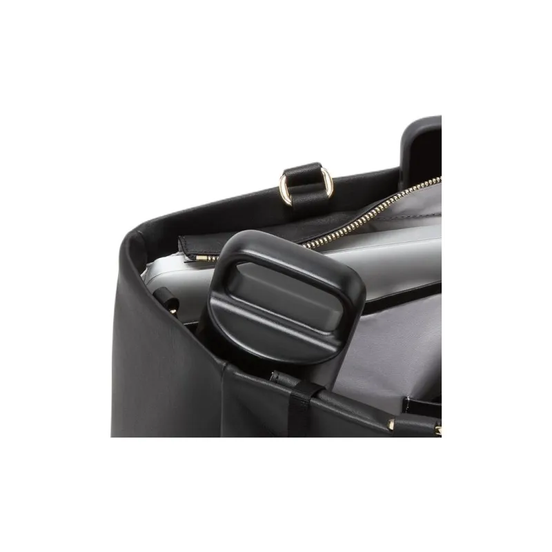 TUMI Leather Tote Bag Shopping Bag Handbag Women's Black-3