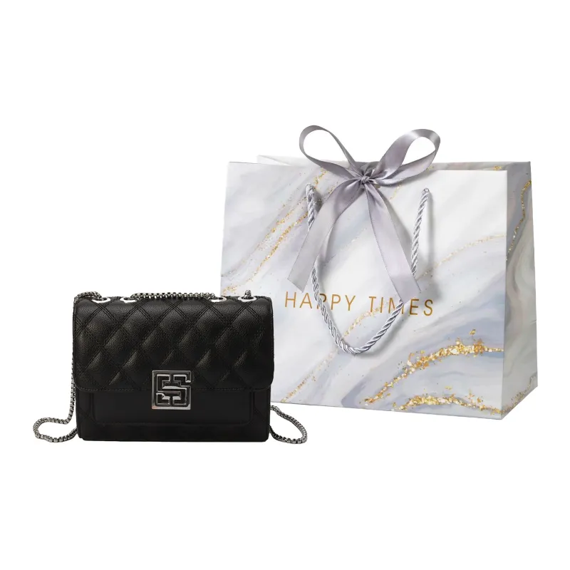 Miss Angel PU Crossbody Bag Regular Women's White Black-8