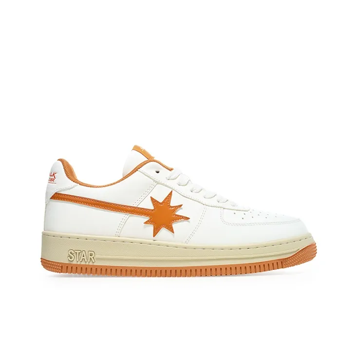 Starwalk Soldier Abrasion Resistant, Lightweight, And Breathable Low Top Skateboard Shoes Unisex Orange-1