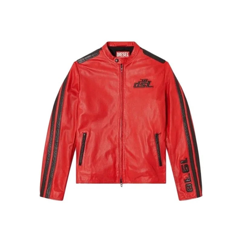 DIESEL Pop Leather Jacket-0