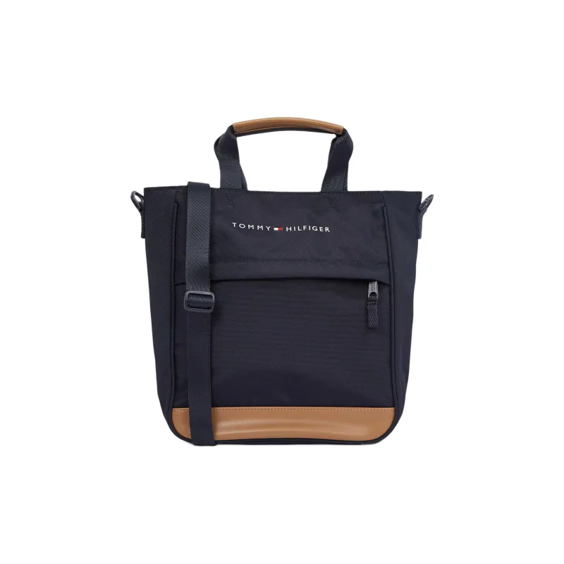 Tommy Hilfiger Recycled Canvas Tote Bag, Shopping Bag, Shoulder Bag, Handbag Unisex Blue-0