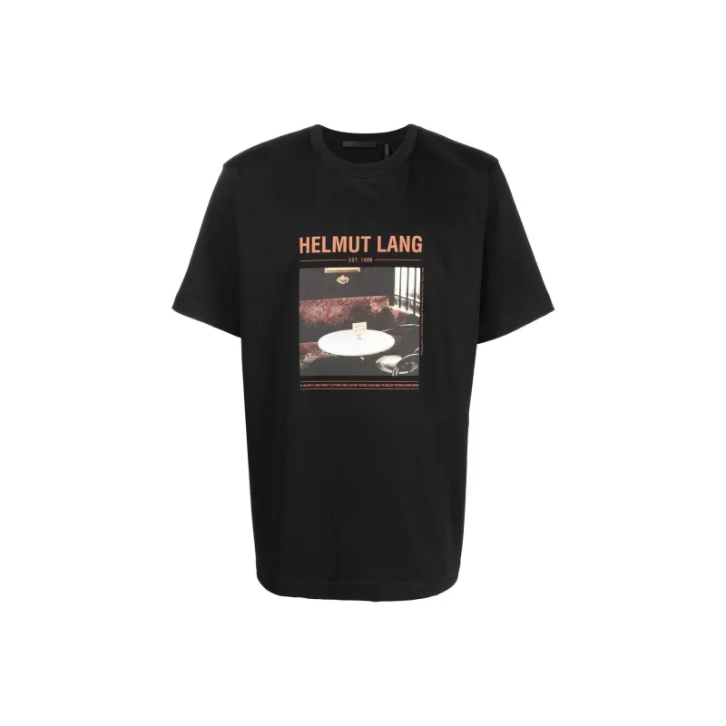 Helmut Lang Vienna Graphic Printed Crewneck T-Shirt-0