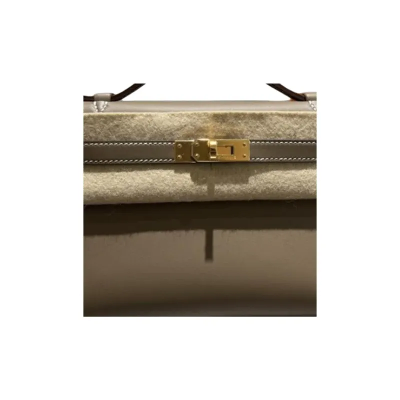 HERMES Mini Kelly Generation 1 Swift Leather Kelly Bag Handbags Mini Women's 18 Elephant Gray-3