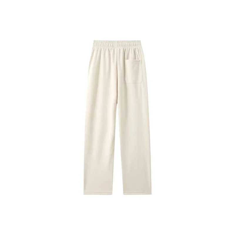 TINA GIA Knitted Sports Pants Unisex Beige Apricot-1