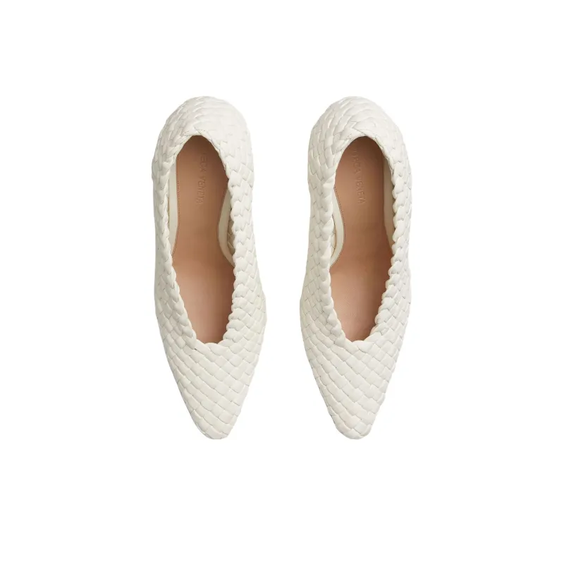 Bottega Veneta Sofia Slim Heel High Heels 9cm Women's White-2
