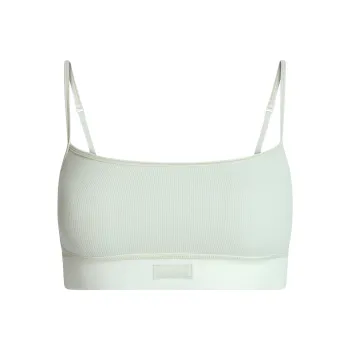SKIMS SS25 COTTON RIB SCOOP BRALETTE Bra Women's 1 Pack SPEARMINT/Lemon Balm