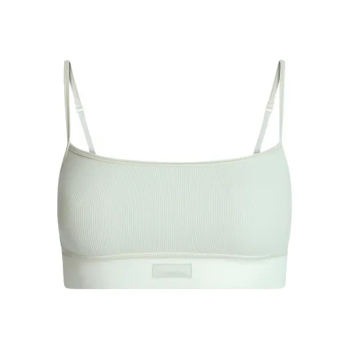 SKIMS SS25 COTTON RIB SCOOP BRALETTE Bra Women's 1 Pack SPEARMINT/Lemon Balm