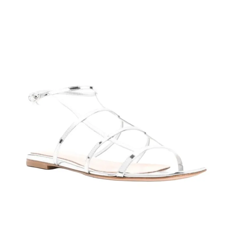 GIANVITO ROSSI One Strap Sandals Women's Silver-2