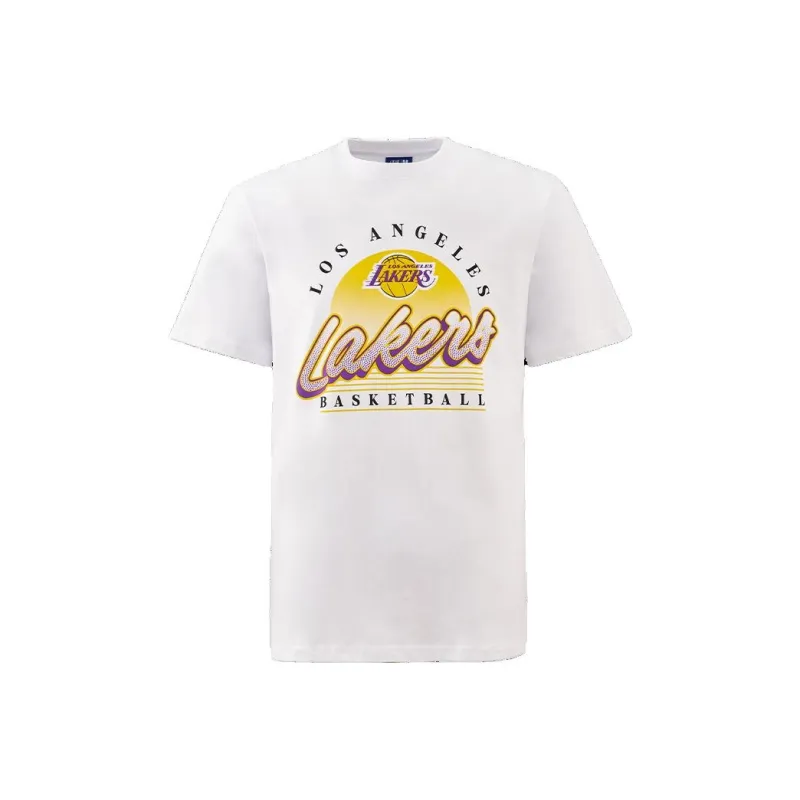 NBA Drop Shoulder Sleeve T-Shirt Men's White-0