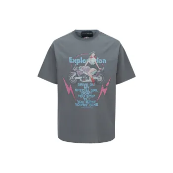 Createexploreexpandconquer Motorcycle Girl-print T-shirt