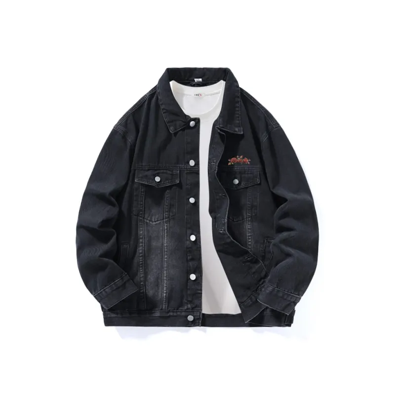 RED DRAGONFLY Denim Jacket Unisex Black-1